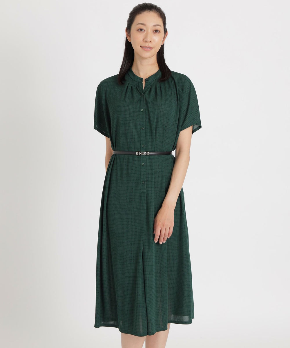 スレットウィンドウプリント ワンピース【ウォッシャブル】(ワンピース