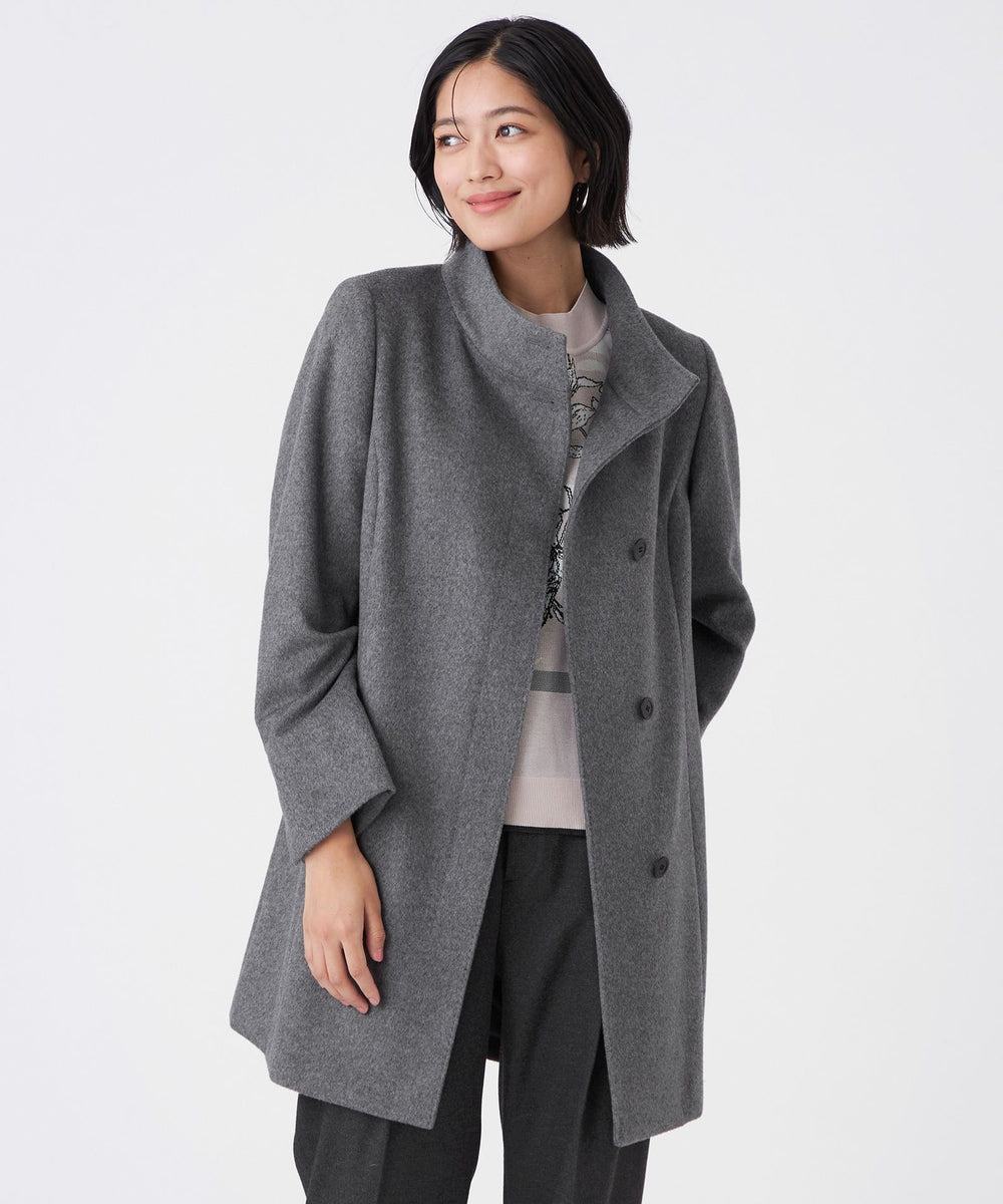 L】カシミヤ混メルトンウールコート(コート)｜TRANS WORK(トランス