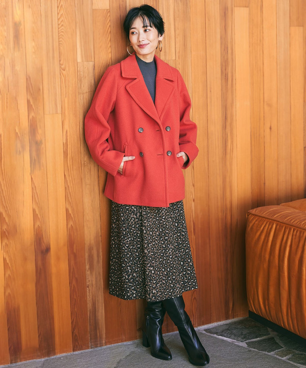 23AW＊Wings掲載＊ウールビーバーピーコート(コート)｜EVEX by KRIZIA