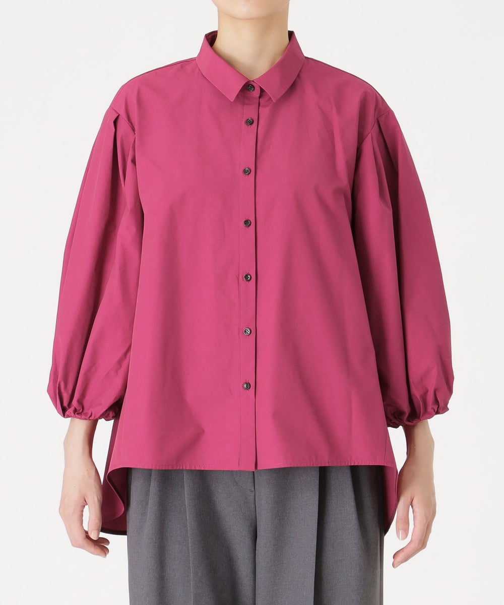 1枚着でも羽織りでも】バルーンスリーブオーバーシャツ(トップス