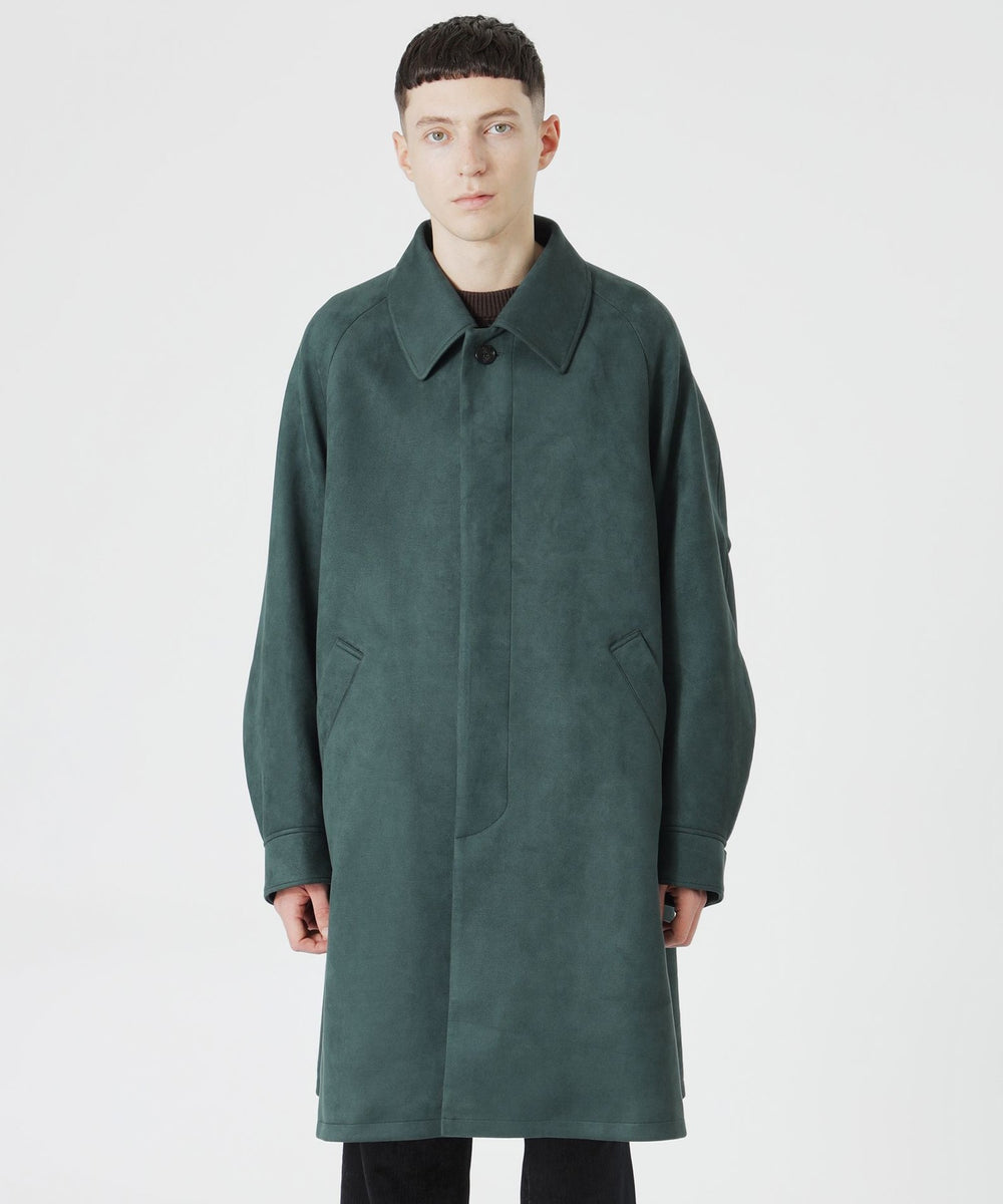 パラスパレス】ノーカラーコート ダークグリーン 2352