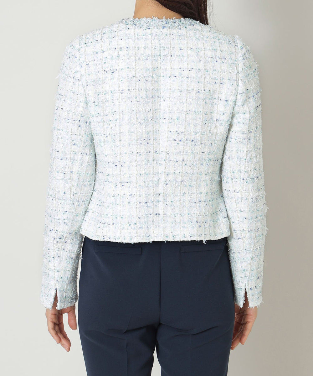 フラッグモールツイード ノーカラージャケット(ジャケット)｜TO BE