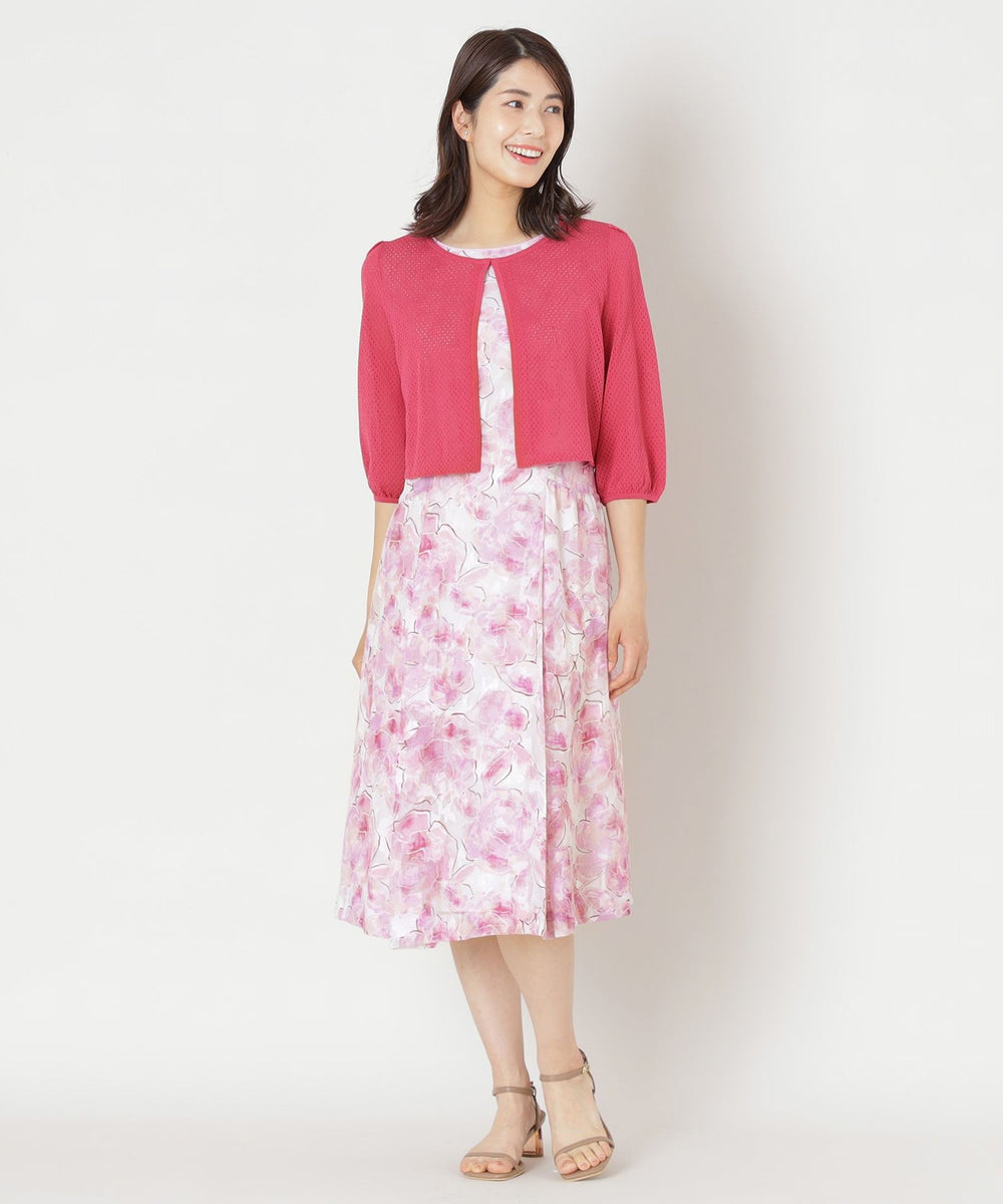 ローズプリントジャカード ワンピース(ワンピース)｜TO BE CHIC(トゥー