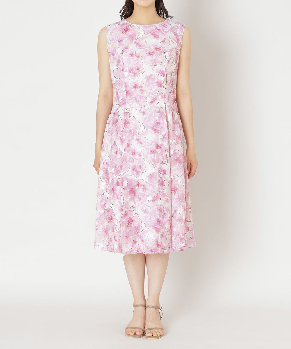 ローズプリントジャカード ワンピース(ワンピース)｜TO BE CHIC(トゥー