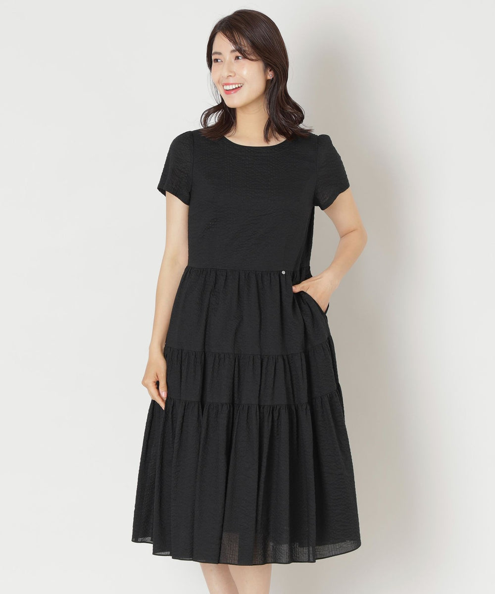 L】ウェーブローン ランダムティアードワンピース(ワンピース)｜TO BE