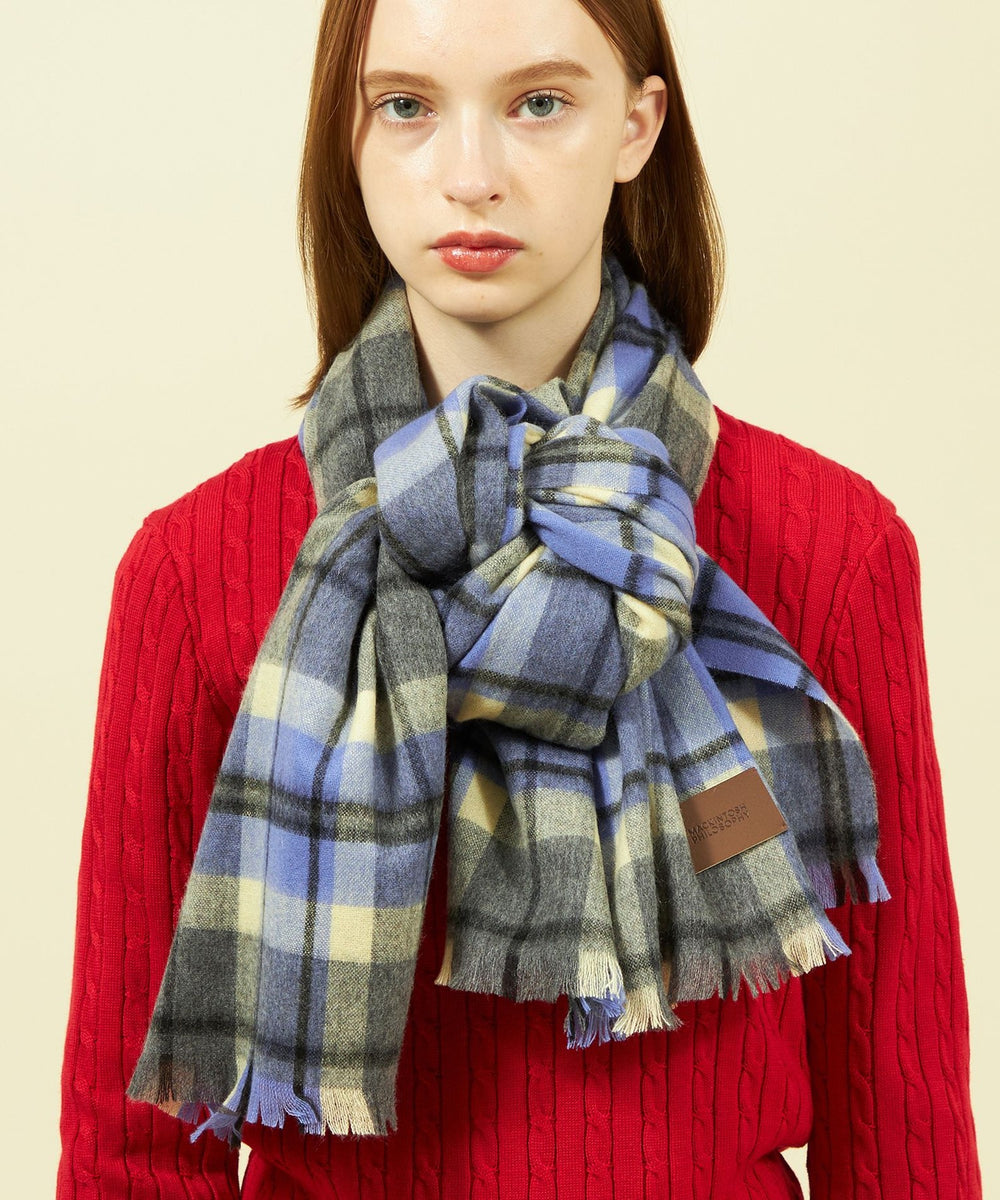 ウォッシャブルカシミヤハウスチェックストール(マフラー・ストール