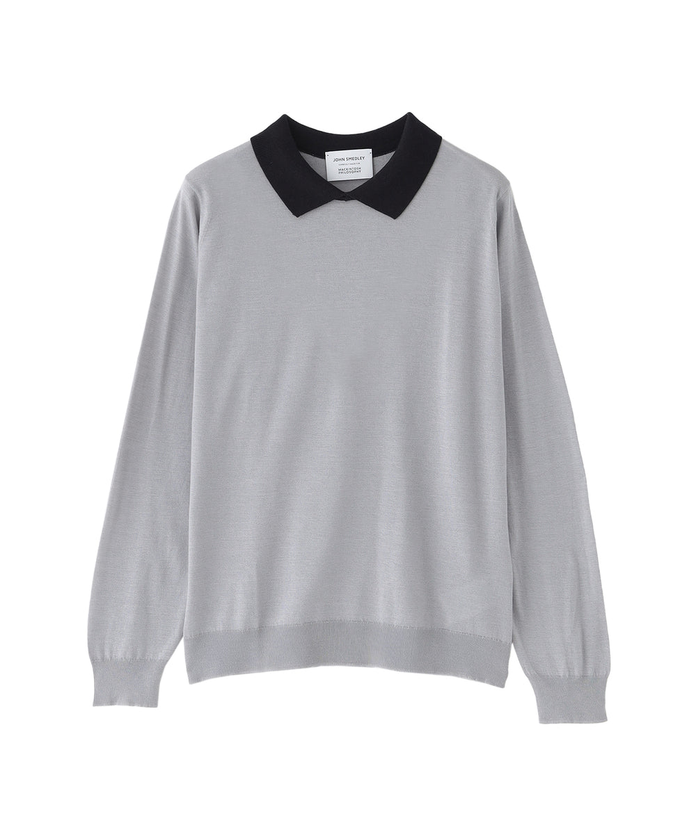 JOHN SMEDLEY】バイカラーニットポロシャツ(トップス)｜MACKINTOSH