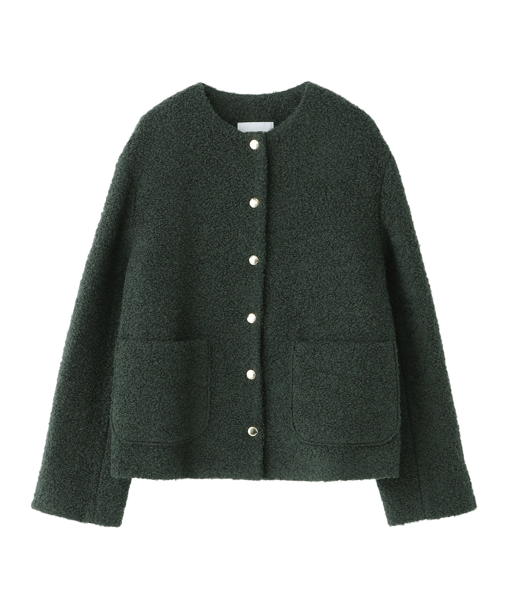 HESSLE（ヘスル）】ノーカラーショートコート(コート)｜MACKINTOSH