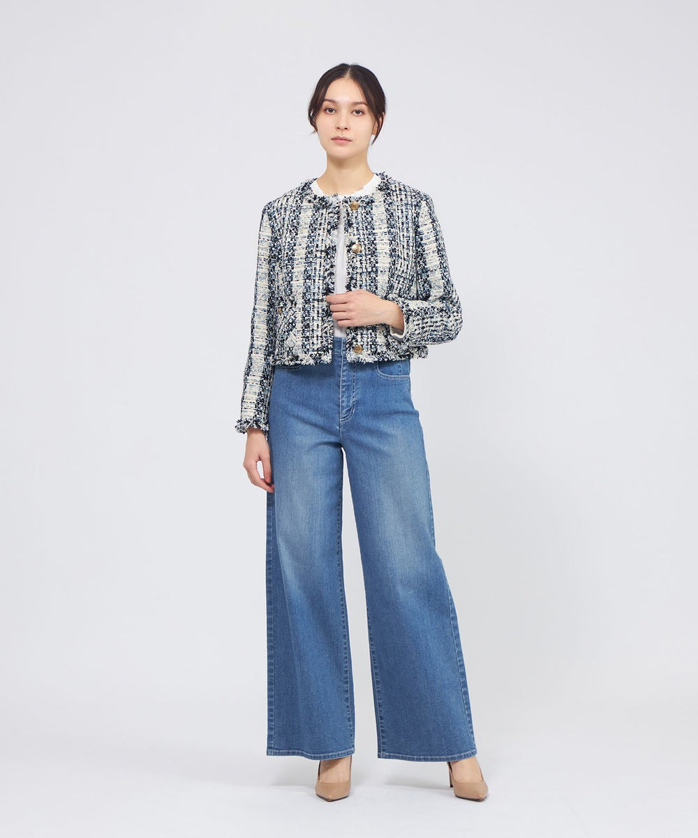 ミックスファンシーツィード ノーカラージャケット(ジャケット)｜EPOCA