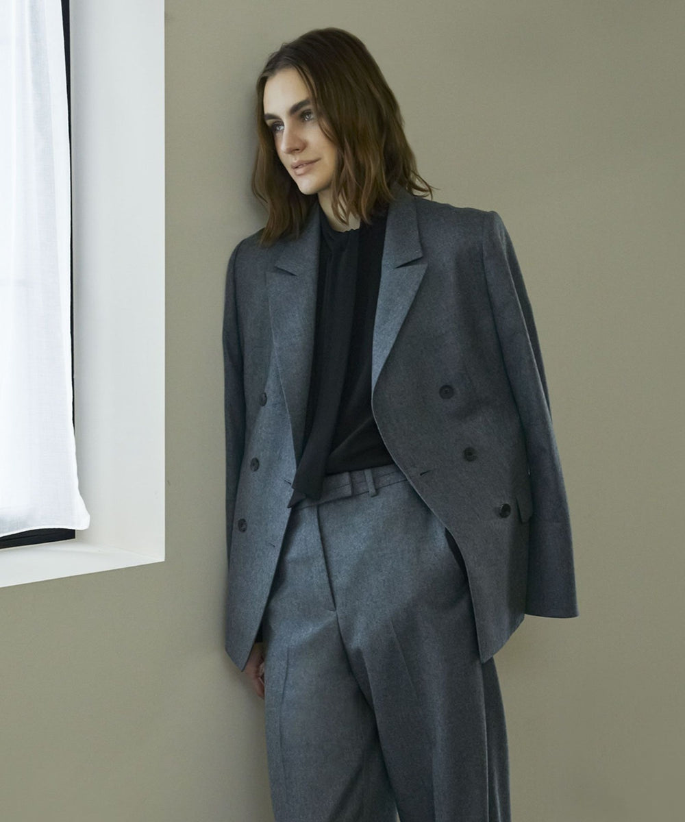 VERY NaVY2024年12月号掲載】ストレッチウールフラノ ダブルブレスト