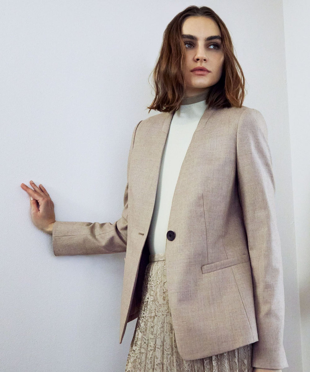 ストレッチウールフラノ Vカラージャケット(ジャケット)｜EPOCA(エポカ