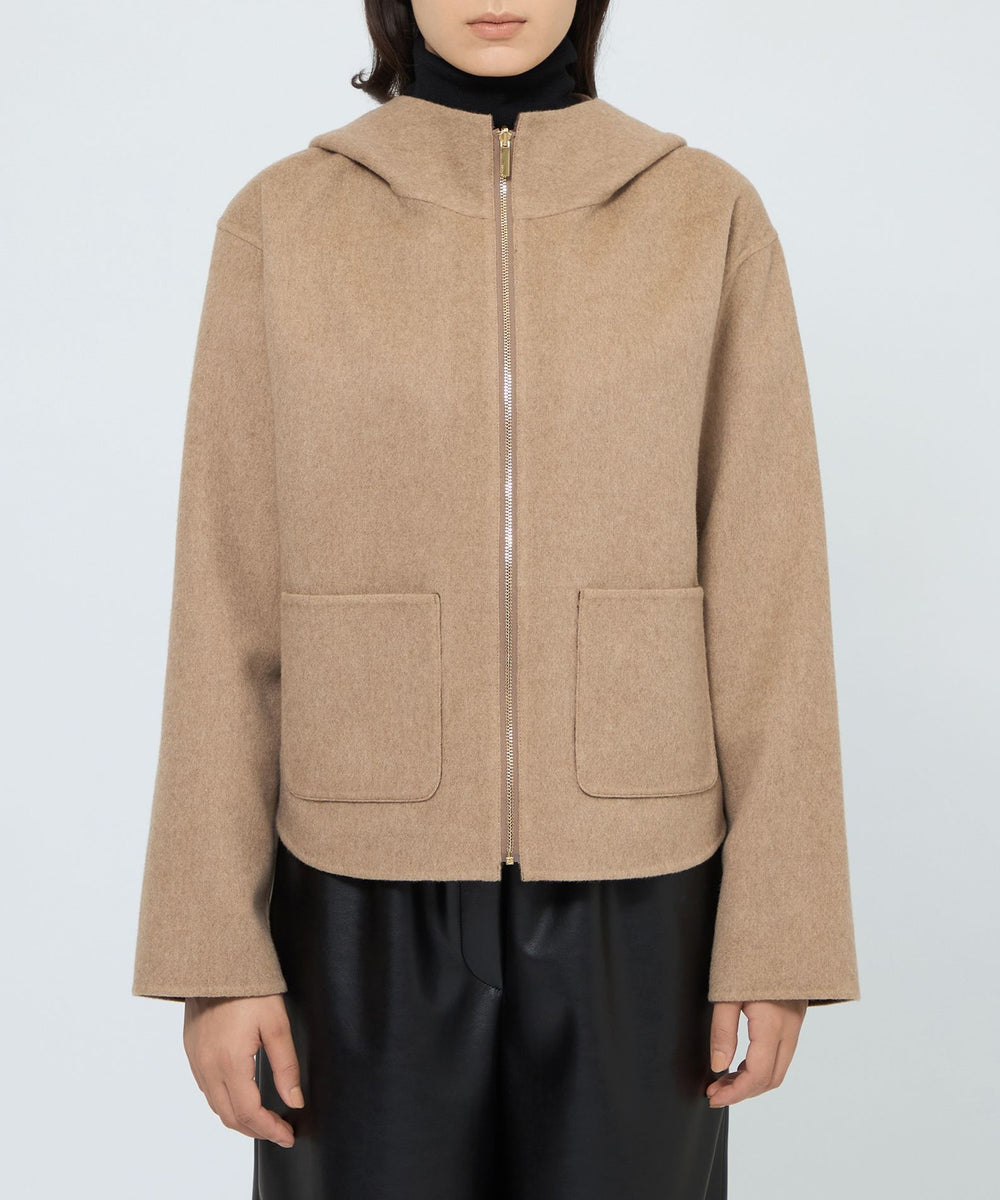 ウールリバーシブルフーディー ショートコート(コート)｜EPOCA(エポカ