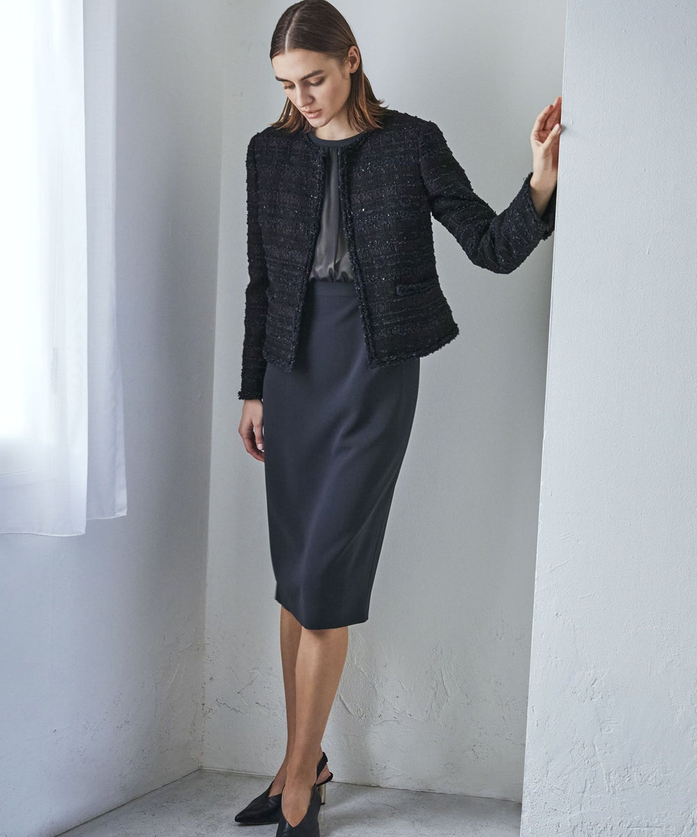 コンパクトダブルクロス シフォンコンビドレス(ワンピース)｜EPOCA