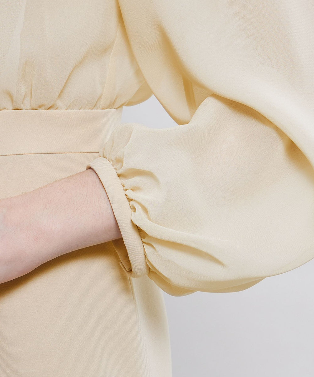 コンパクトダブルクロス シフォンコンビドレス(ワンピース)｜EPOCA