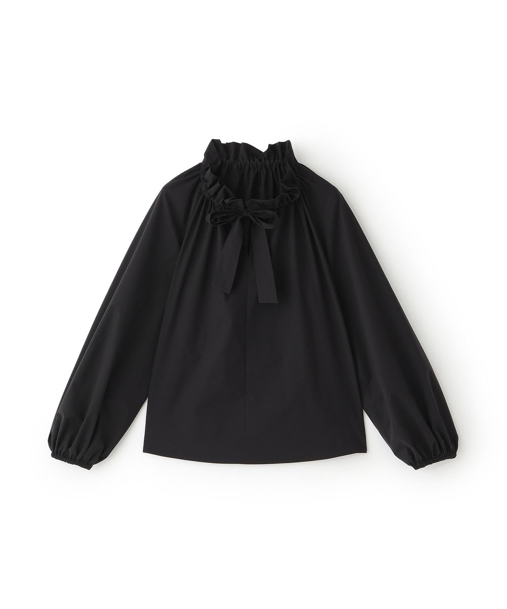 シェリエ sheller ステッチヘムフリルトップス ブラックシェリエ