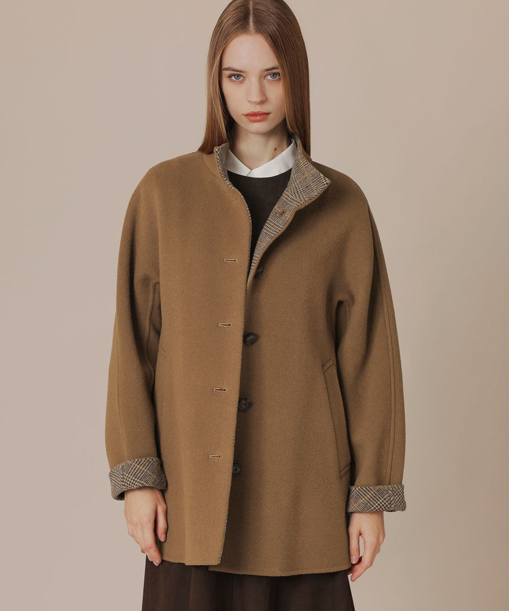 BARNET/バーネット】バイカラーウールリバーコート(コート