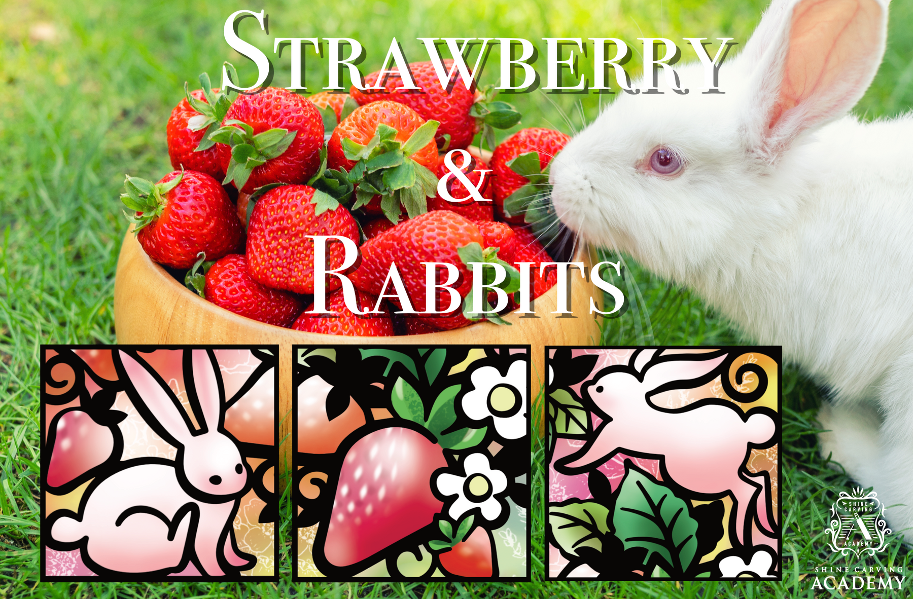 Strawberry & Rabbits mini 