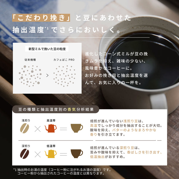 コーン式全自動コーヒーメーカー「カフェばこPRO」 SC-C271 | シロカ