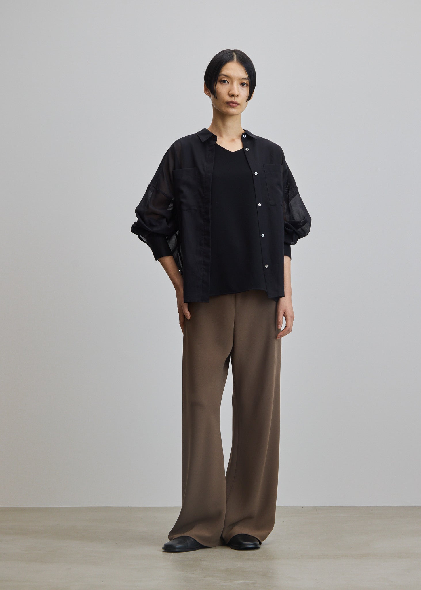 オーガニックコットンシアーシャツ - SOÉJU online store｜上質な大人