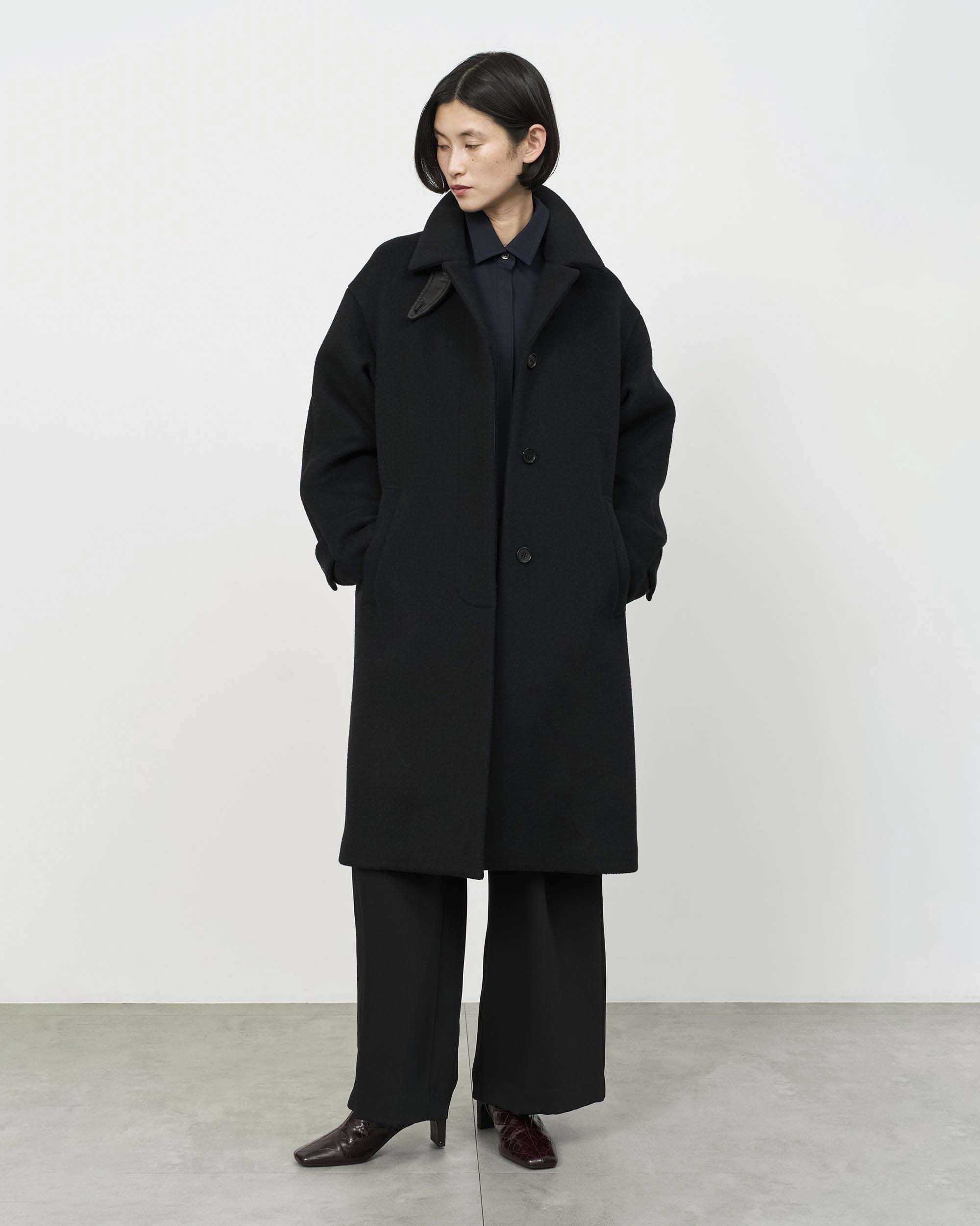 ジーロンラムステンカラーコート - SOÉJU online store｜上質な大人の