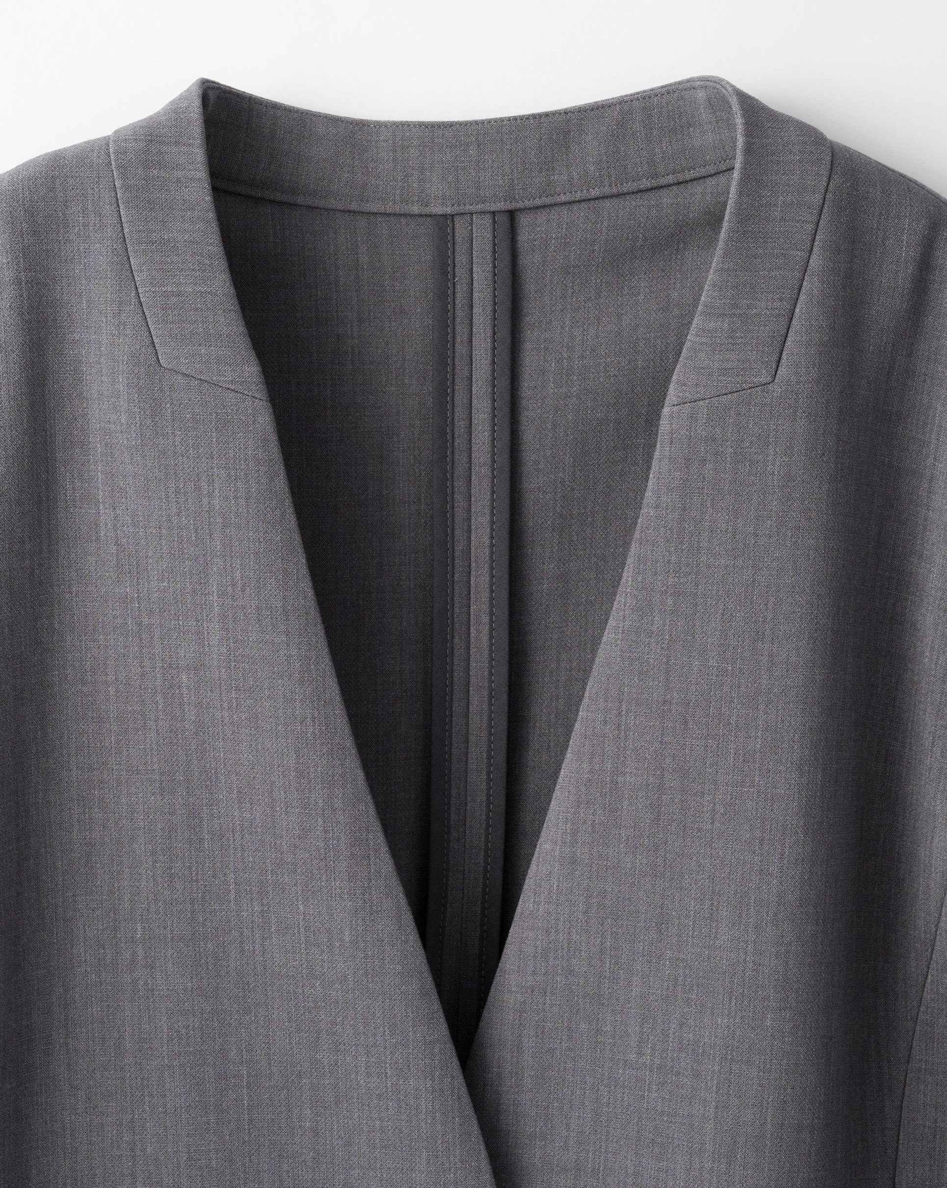 ウールライクノーカラージャケット - SOÉJU online store｜上質な大人