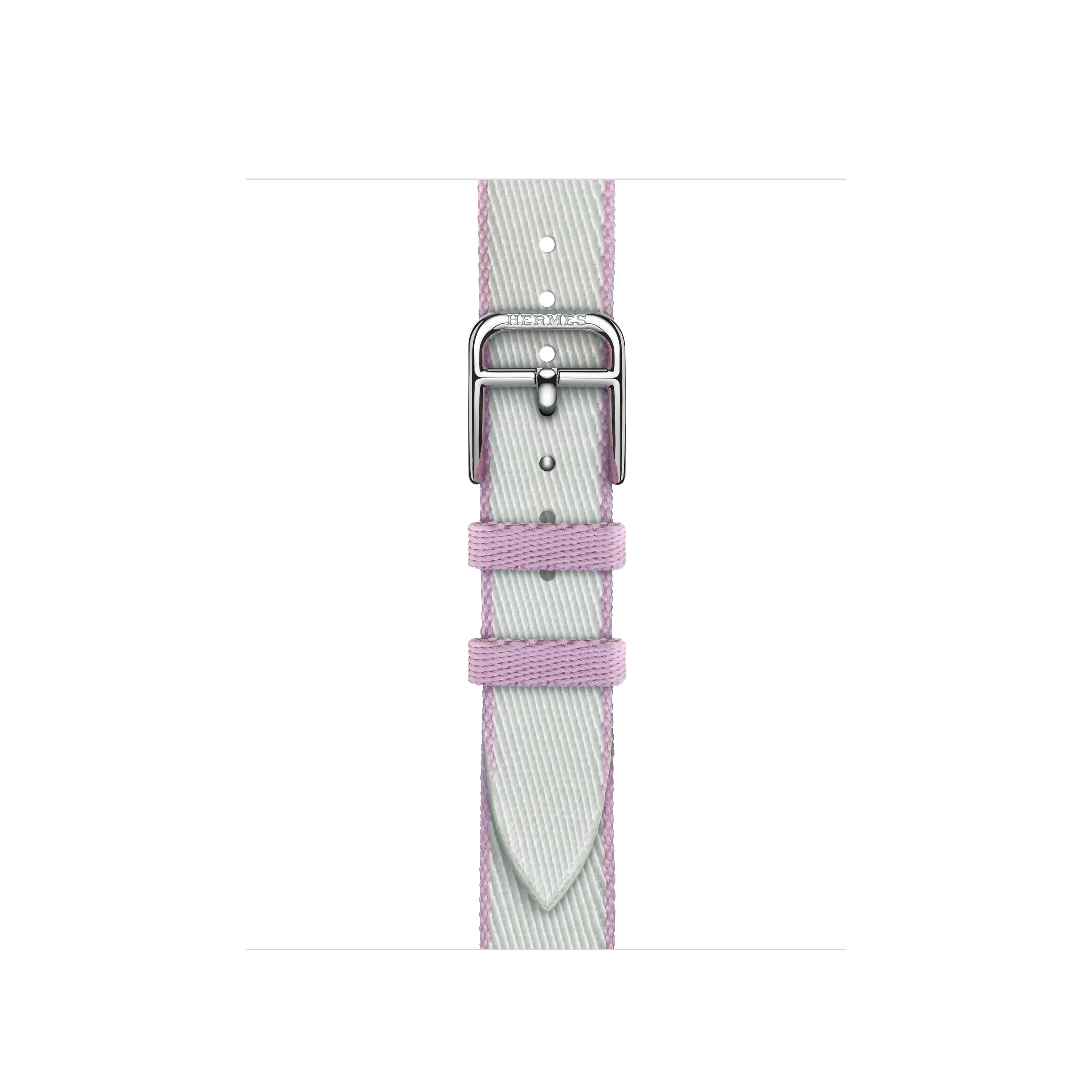 Apple Watch Hermès - 42mm Gris Platine/Mauve Twill Jump Attelage