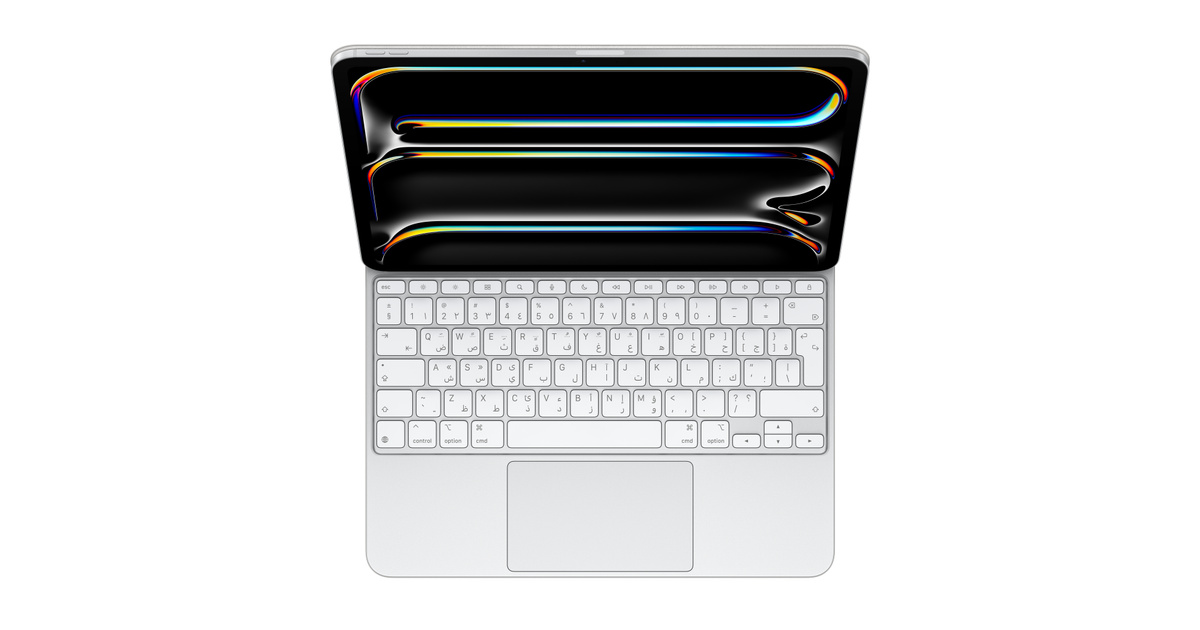 Magic Keyboard for iPad Pro 13‑inch (M5) - Arabic - White - Apple