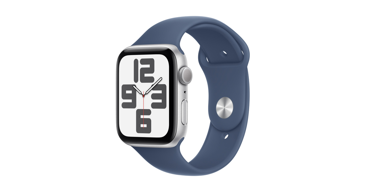 Apple Watch SE（GPSモデル）- 44mmシルバーアルミニウムケースとM/L