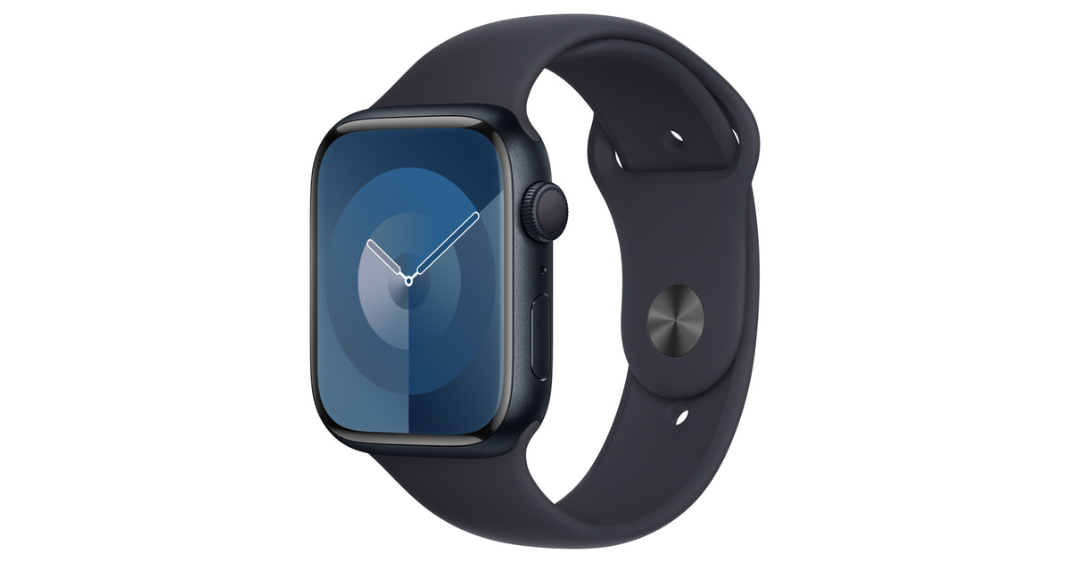 Apple Watch Series 9（GPSモデル）- 45mmミッドナイトアルミニウム