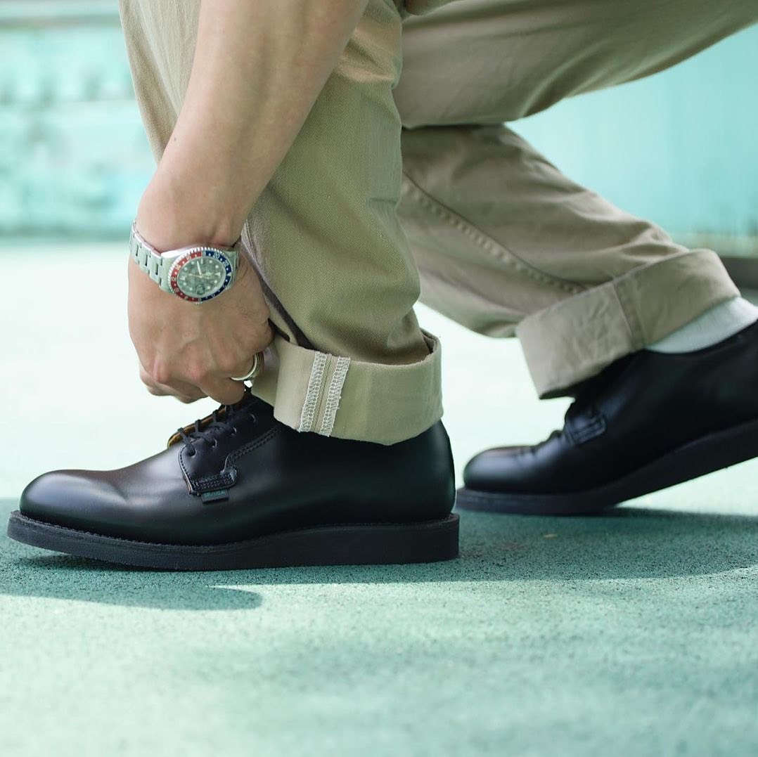 REDWING POSTMAN OXFORD 101(D)(6H(24.5cm) BLACK CHAPARRAL): Red