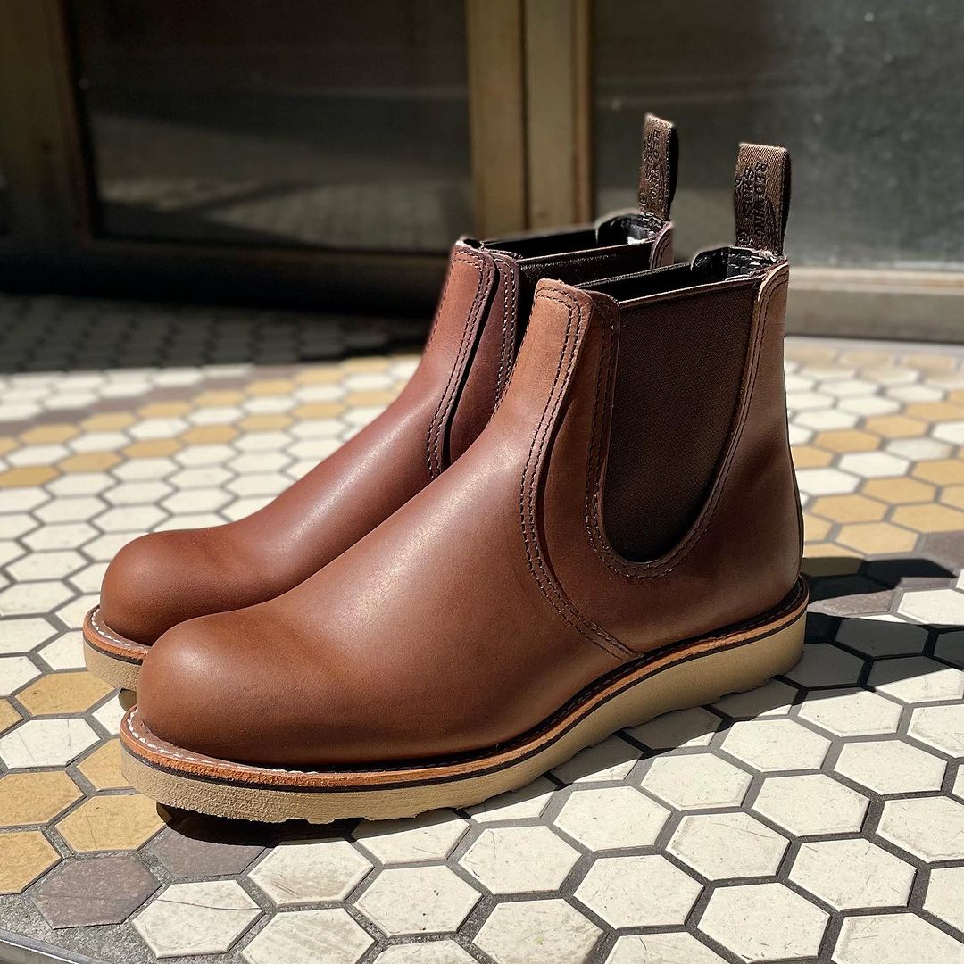 REDWING】 CLASSIC CHELSEA 3190（D）(6H(24.5cm) AMBER HARNESS): Red