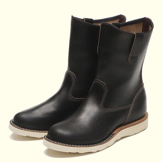 WHITE'S】 4Q PULL ON(6(24.0cm) BLK WAXED FRESH / BURG CX): White's