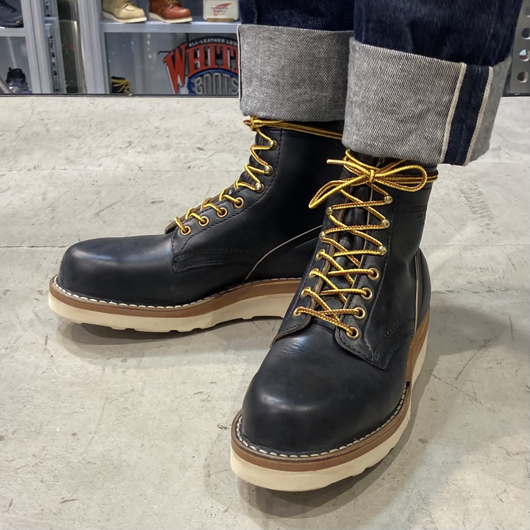 WHITE'S】 4Q FOREMAN(6H(24.5cm) BLACK CX/#8 BURGUDY): White's