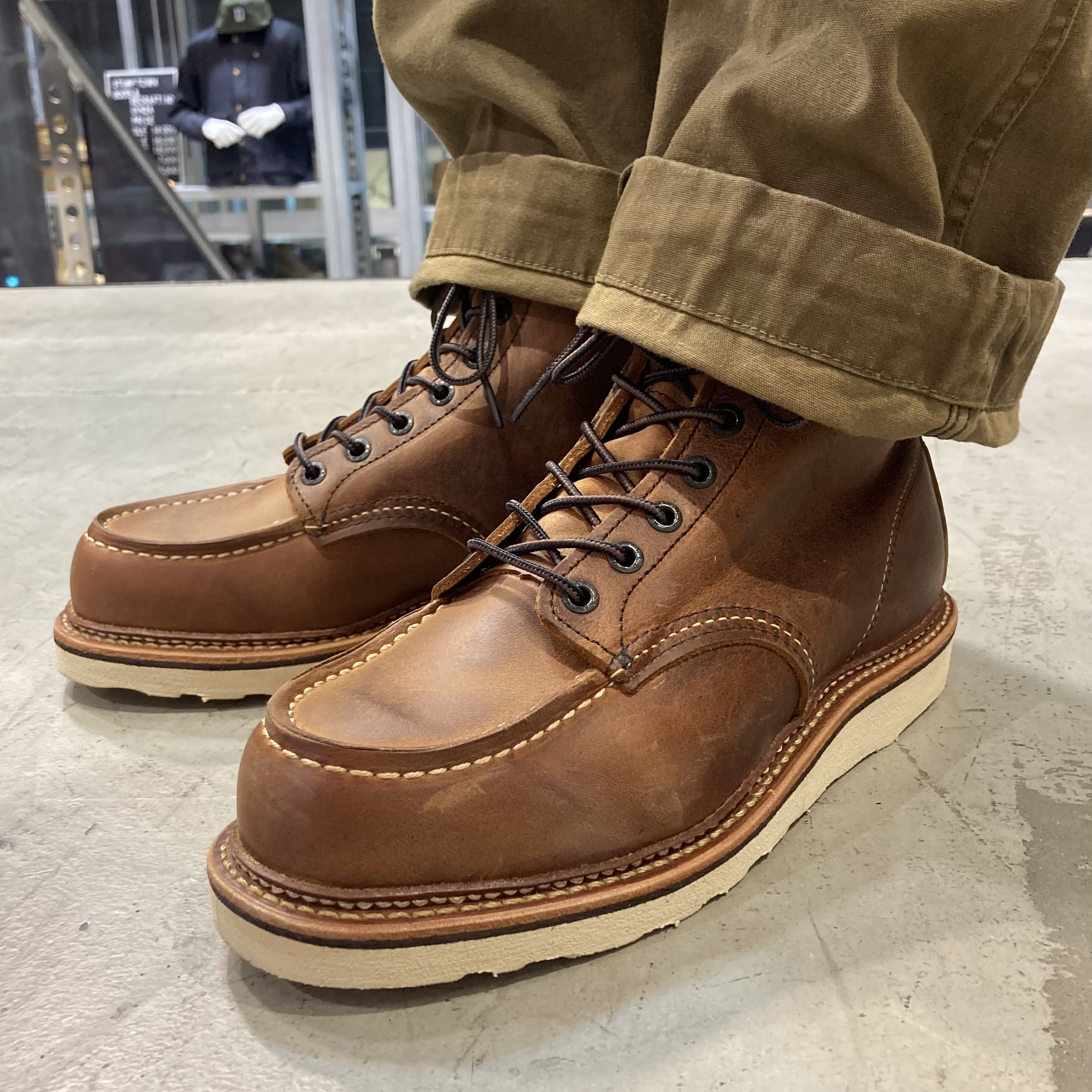 RED WING】6`CLASSIC MOC 1907 (D)(7(25.0cm) COPPER ROUGH & TOUGH