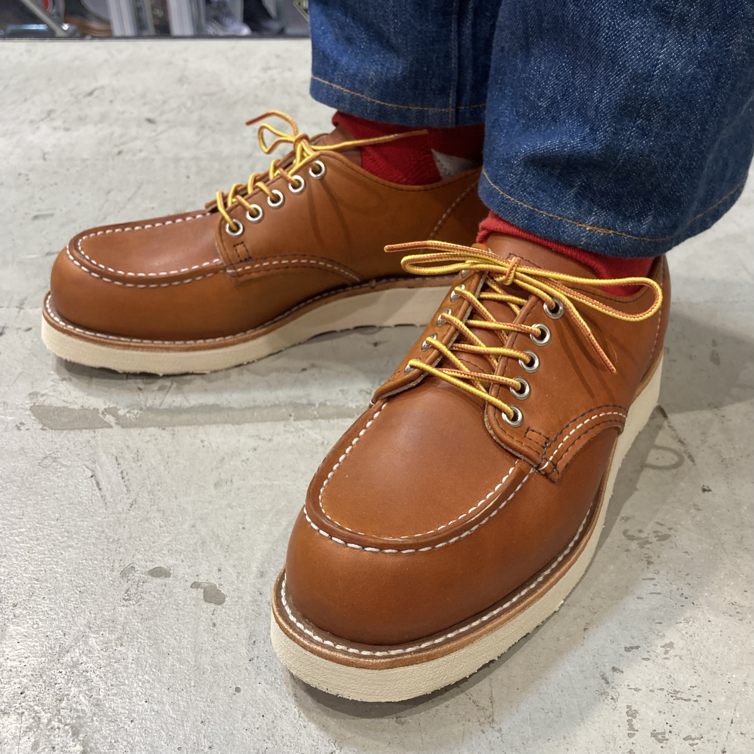 REDWING】 CLASSIC MOC OXFORD 8092 (D)(7(25.0cm) ORO LEGACY): Red