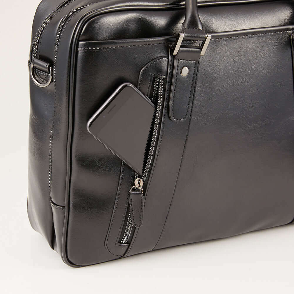 メンズビジネスバッグ】完全別注 徹底的黒のビジネスバッグ leather