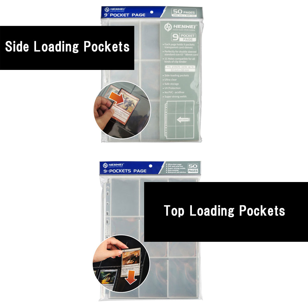 リフィル 50枚セット 9 ポケット シート 227mm × 288mm トレーディング