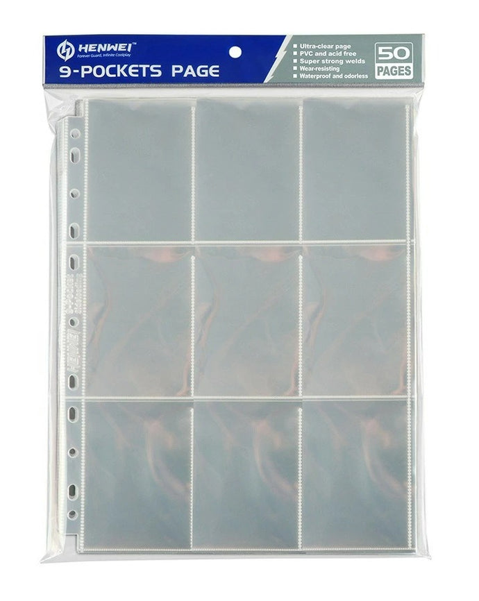 リフィル 50枚セット 9 ポケット シート 227mm × 288mm トレーディング