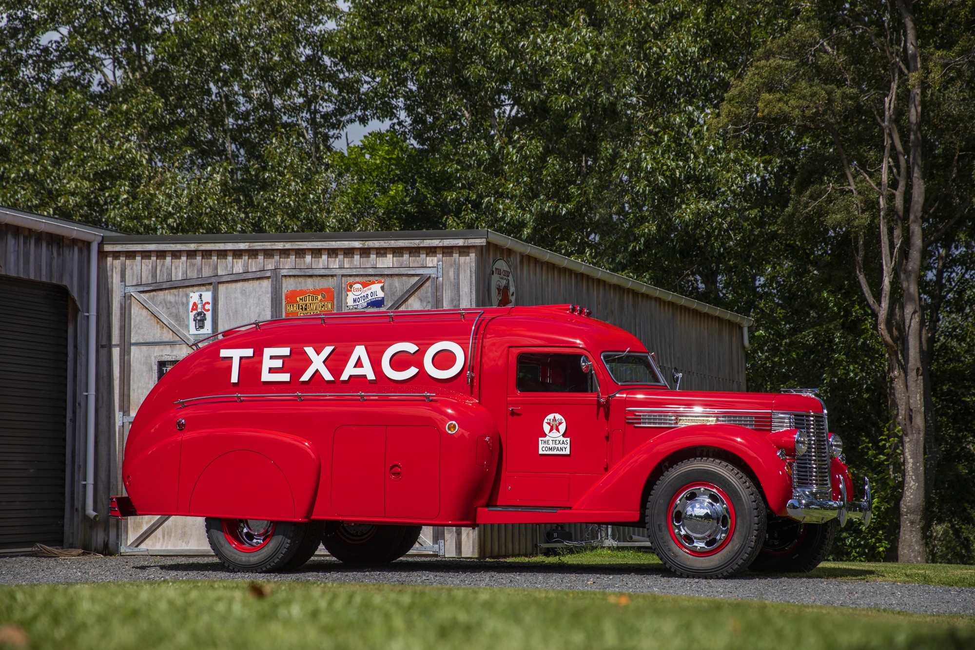 Last Known Texaco 1938 Diamond T Tanker Truck Restored | The