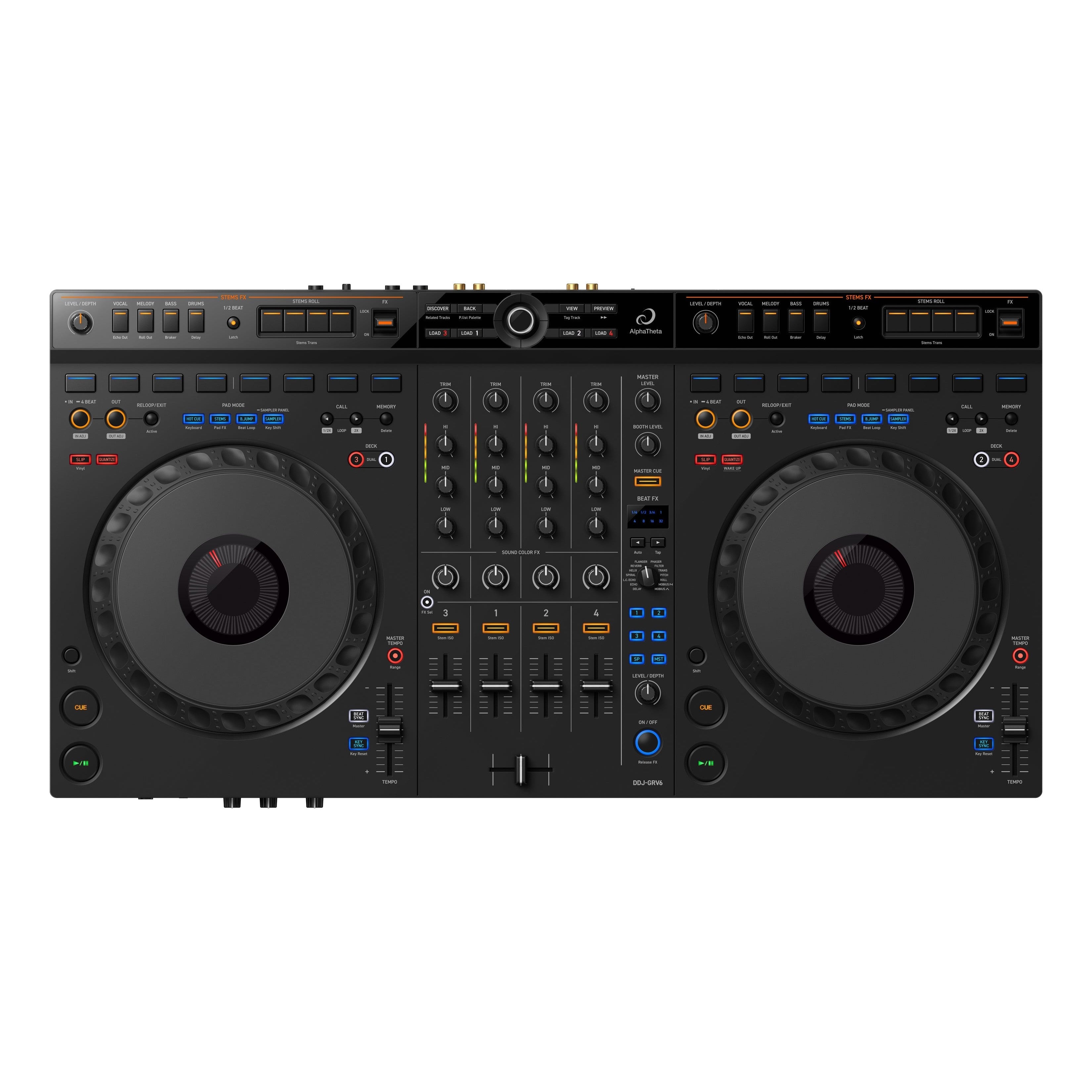 AlphaTheta - DDJ-GRV6 - 4 Channel DJ Controller – Steve's Music Store