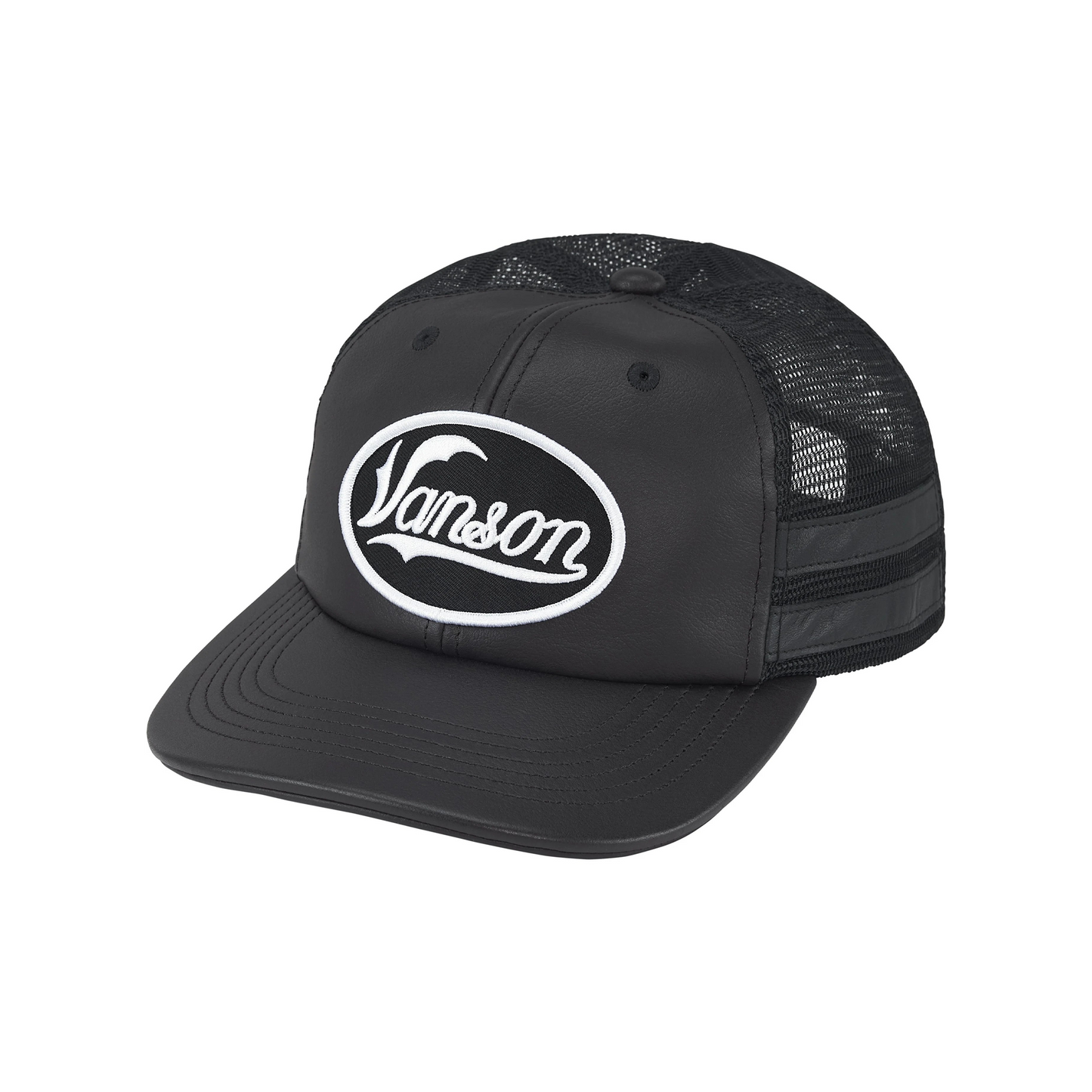 Supreme®/Vanson Leathers® Mesh Back 6-Panel Cap Black (FW25
