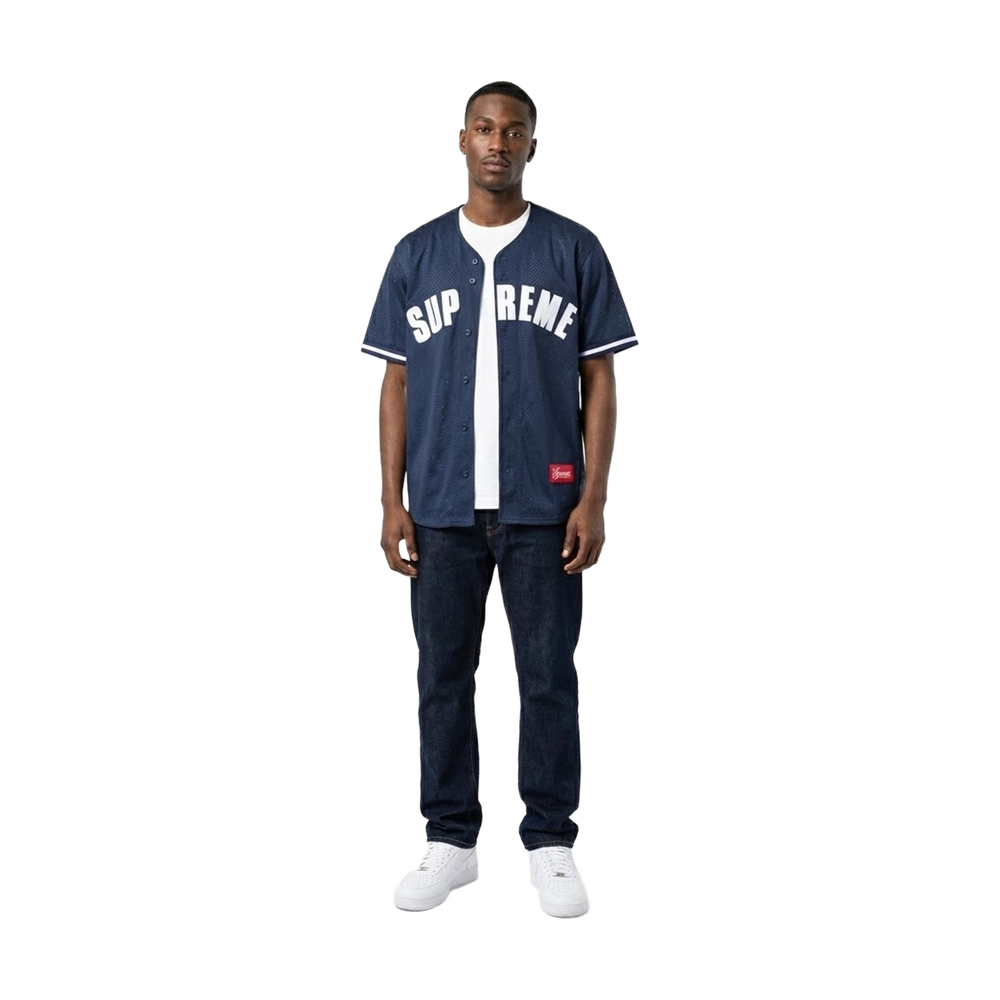 Supreme Ultrasuede Mesh Baseball Jersey Navy (SS24) – STEALPLUG KL