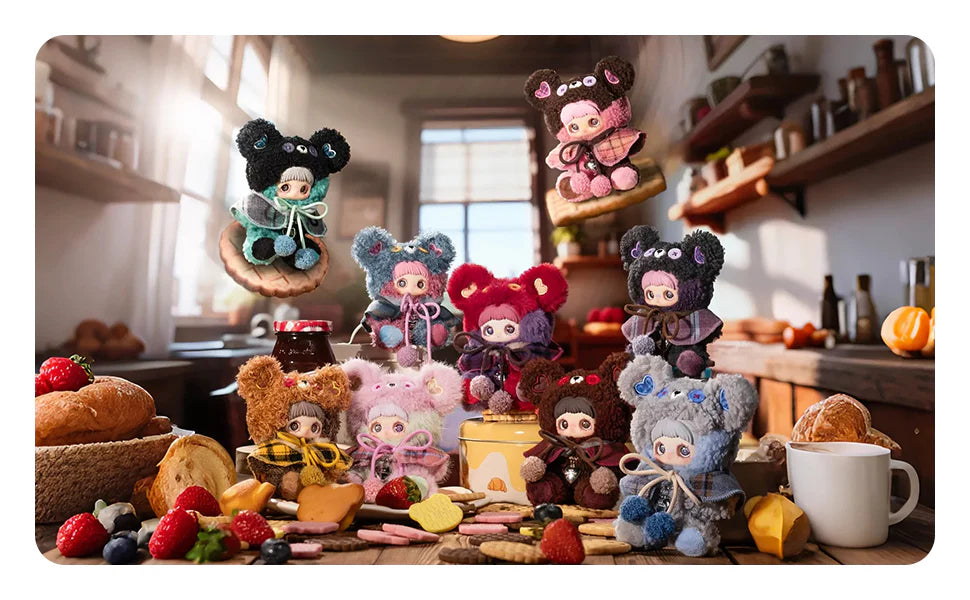 Maymei Tiny Bear Cookie Series Plush Keychain Blind Box – Steamy