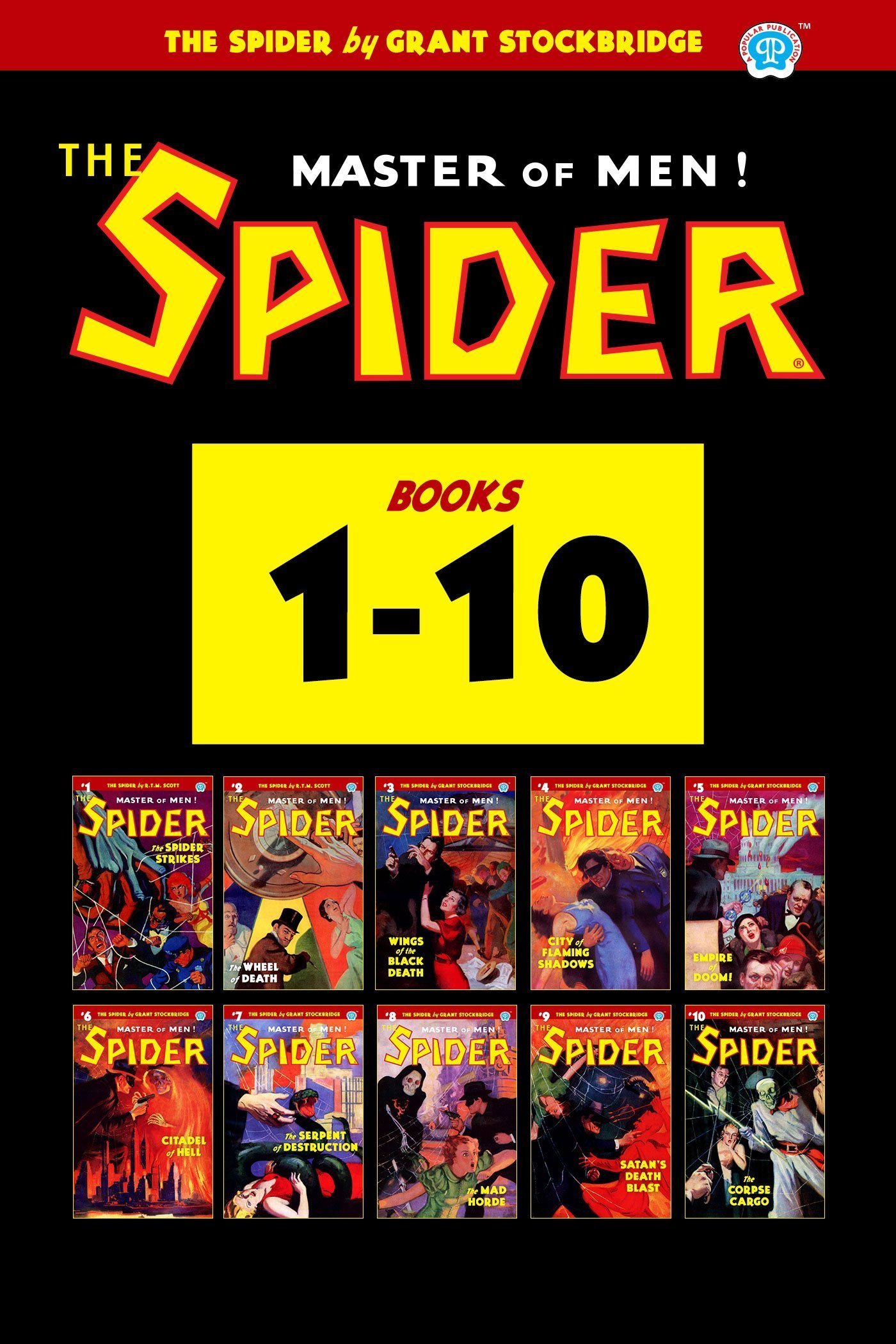 The Spider #1-10 (Ten Book Set) by Grant Stockbridge - Steeger Books