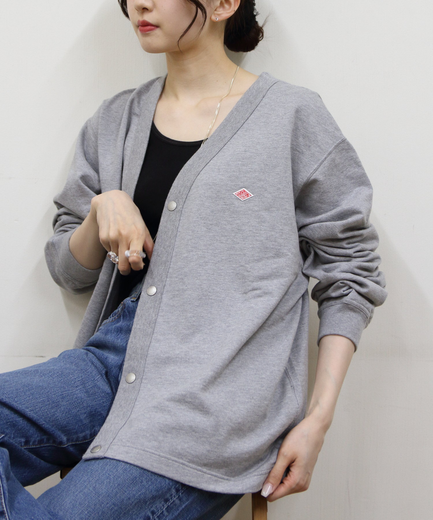 DANTON/ダントン Vネックカーディガン V-NECK CARDIGAN DT-C0406 CIN