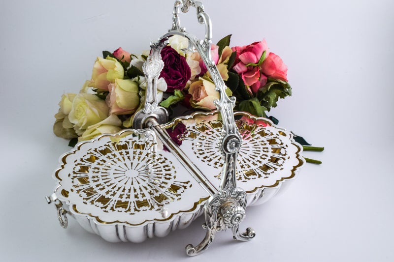 1880年代 美透かし細工 ヴィクトリアン ビスケットウォーマー