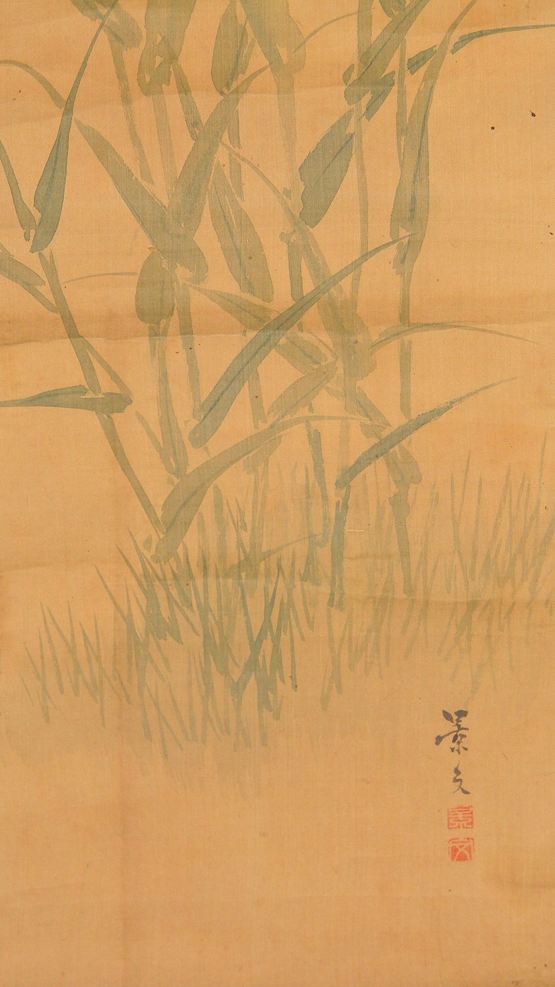 松村景文 青麦と蝶図：掛軸 | 野崎淳之介 『玉石混淆 美術館』 blogsite