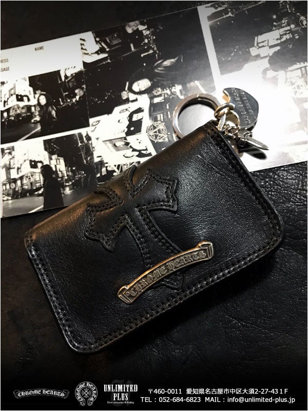 クロムハーツ/CHROME HEARTS レザーパッチカードケースとロサンゼルス