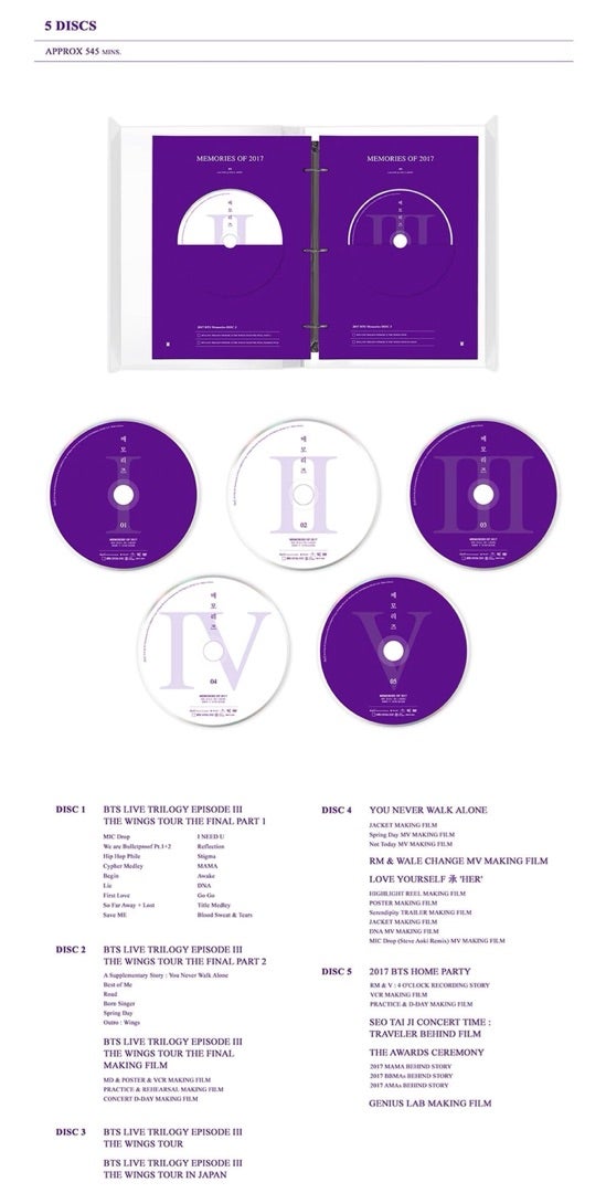 MEMORIES 2017 商品詳細 | 防弾少年団 BTS いまさら初心者日記