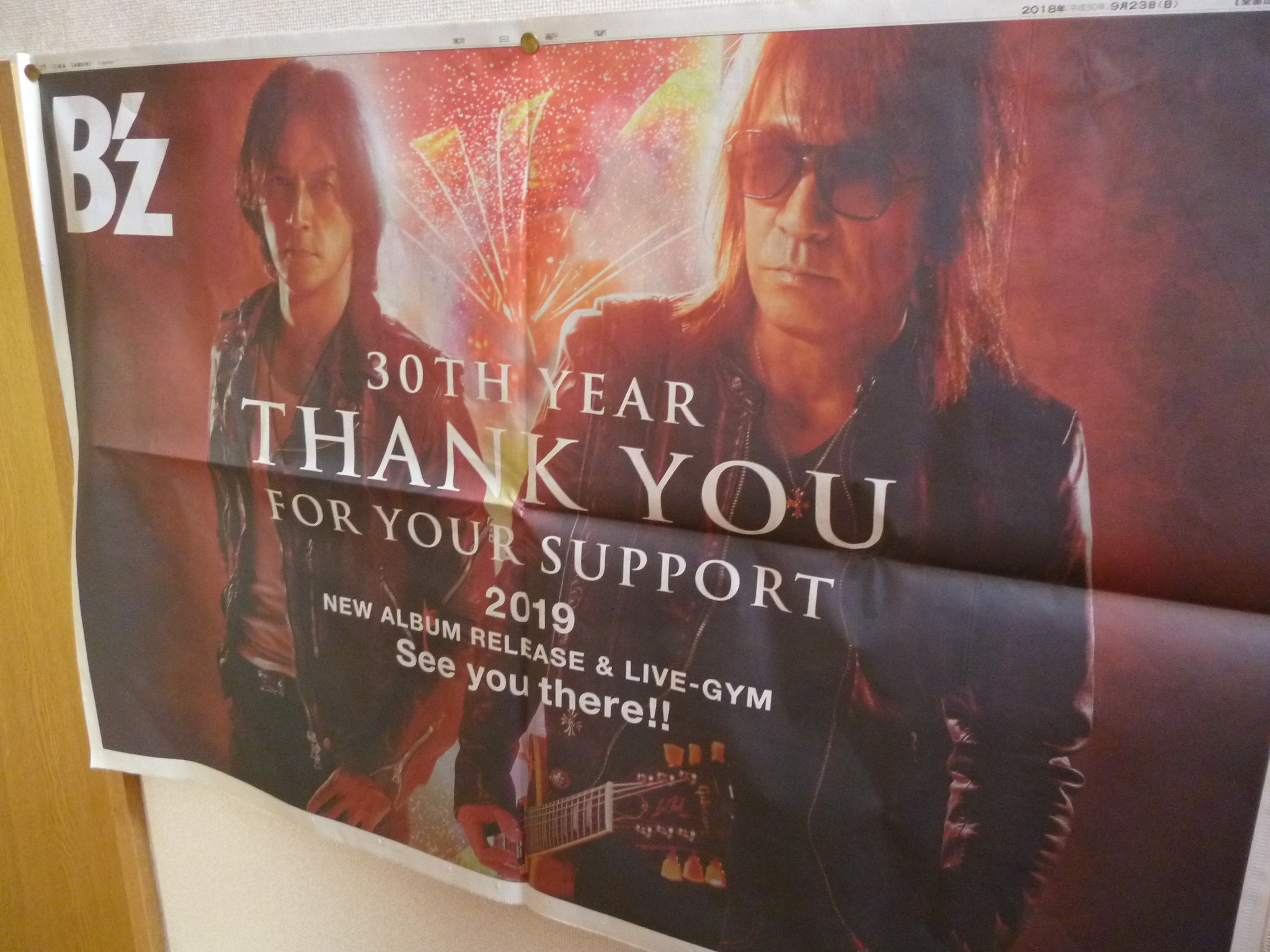 B'z 31年目始動！新聞広告とWOWOW放送決定 | みーちゃん猫日記